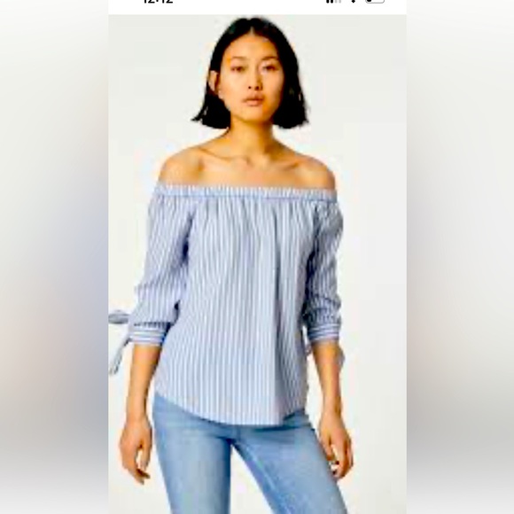 BNWT Ricki's Tie-Sleeve Off-Shoulder Blouse 🌺 Size 14 - Picture 1 of 11